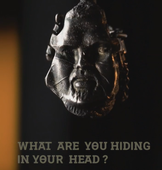 Unique locket earring from "HIDER" collection.